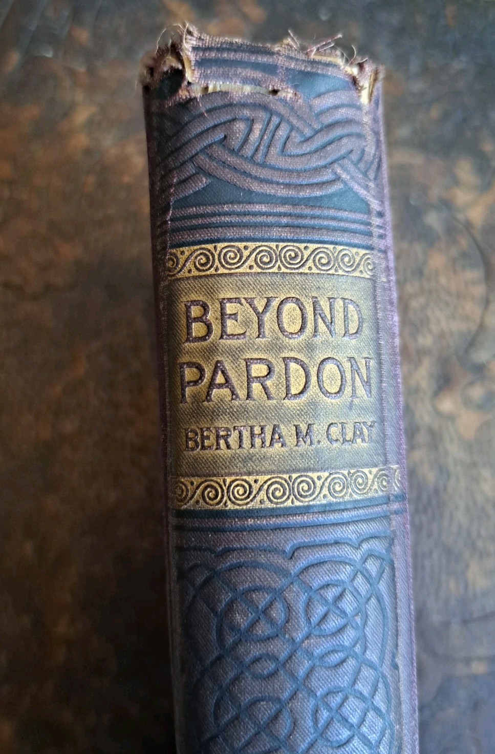1883 Victorian Romance Novel „Beyond Pardon“ by Bertha M. Clay Antique Book