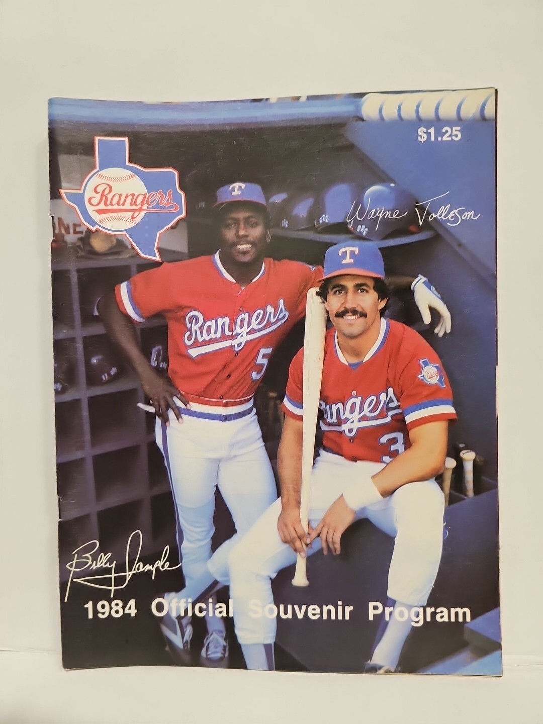 1984 Texas Rangers Vs Chicago White Sox Program,Wayne Tolleson,Billy Sample