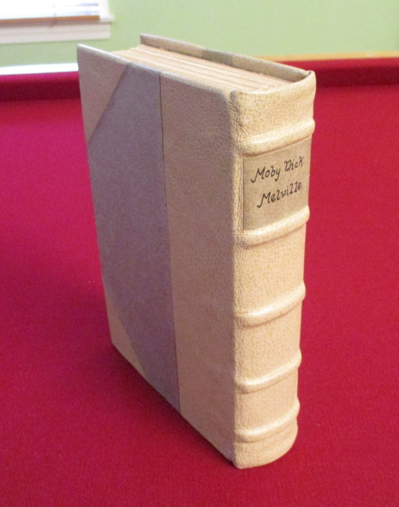 Moby Dick or The White Whale by Herman Melville ~ 3/4 Leather Bound Classic