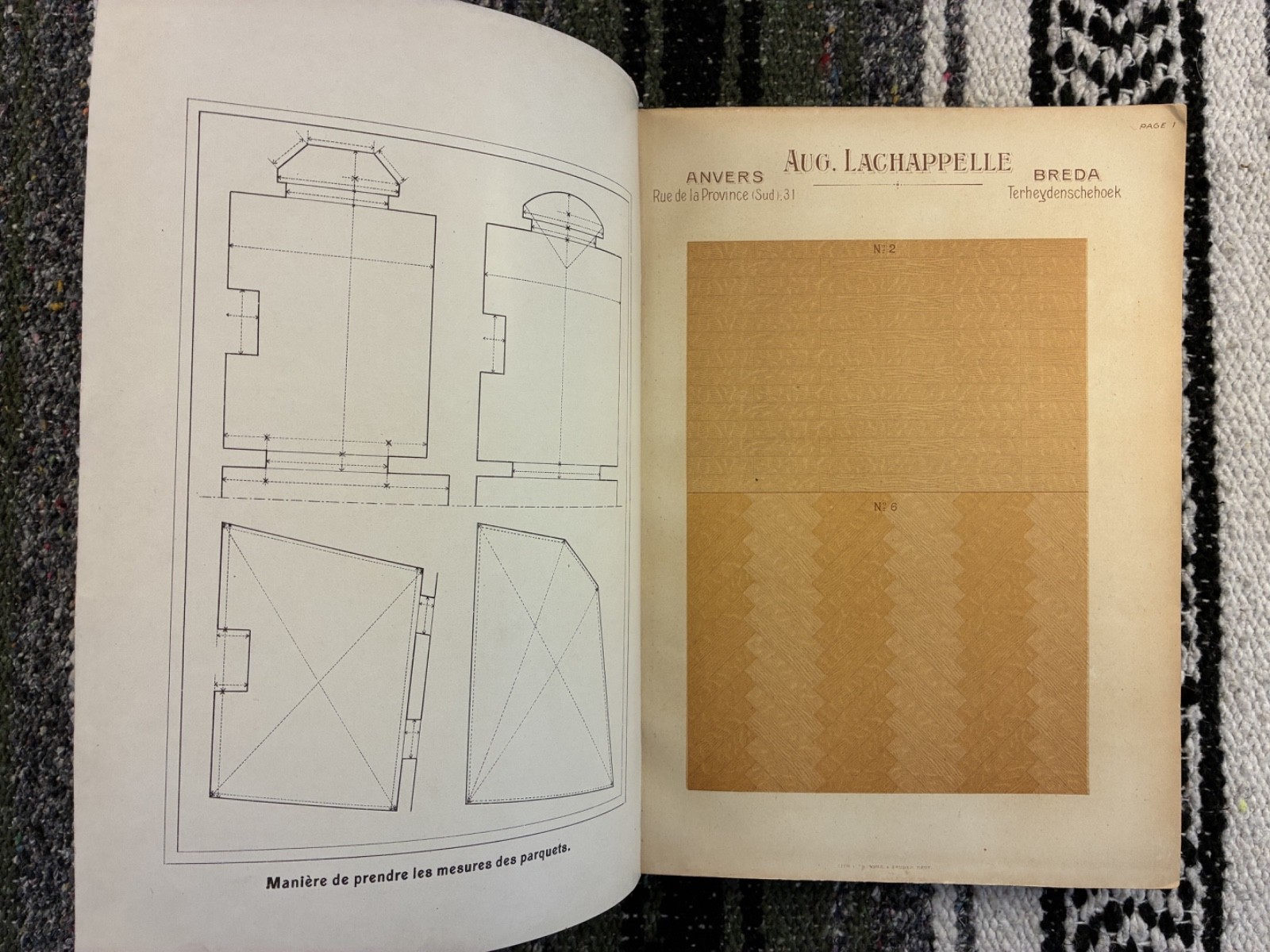 Vintage Parquets Catalogue ca. 1910 – Aug. Lachappelle color-illustrated Antwerp