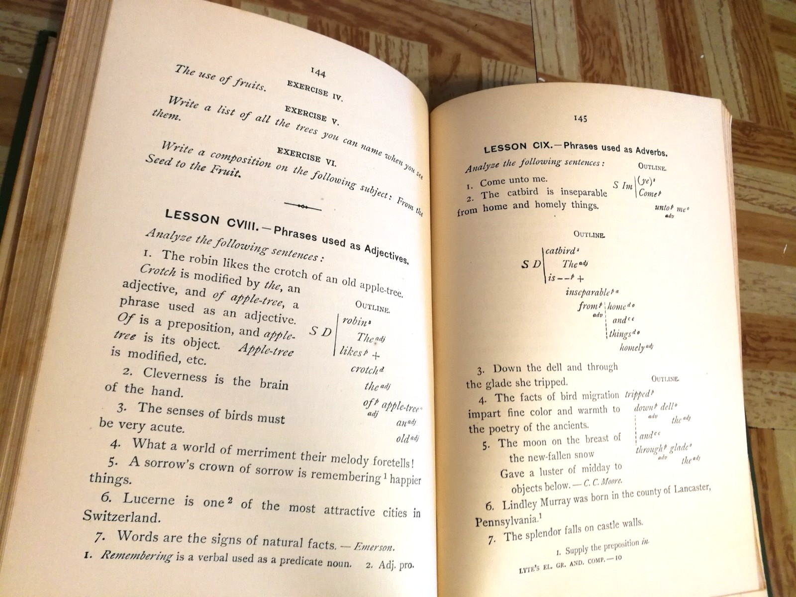 Elements of Grammar and Composition, E Oram Lyte 1898 HC School English Language