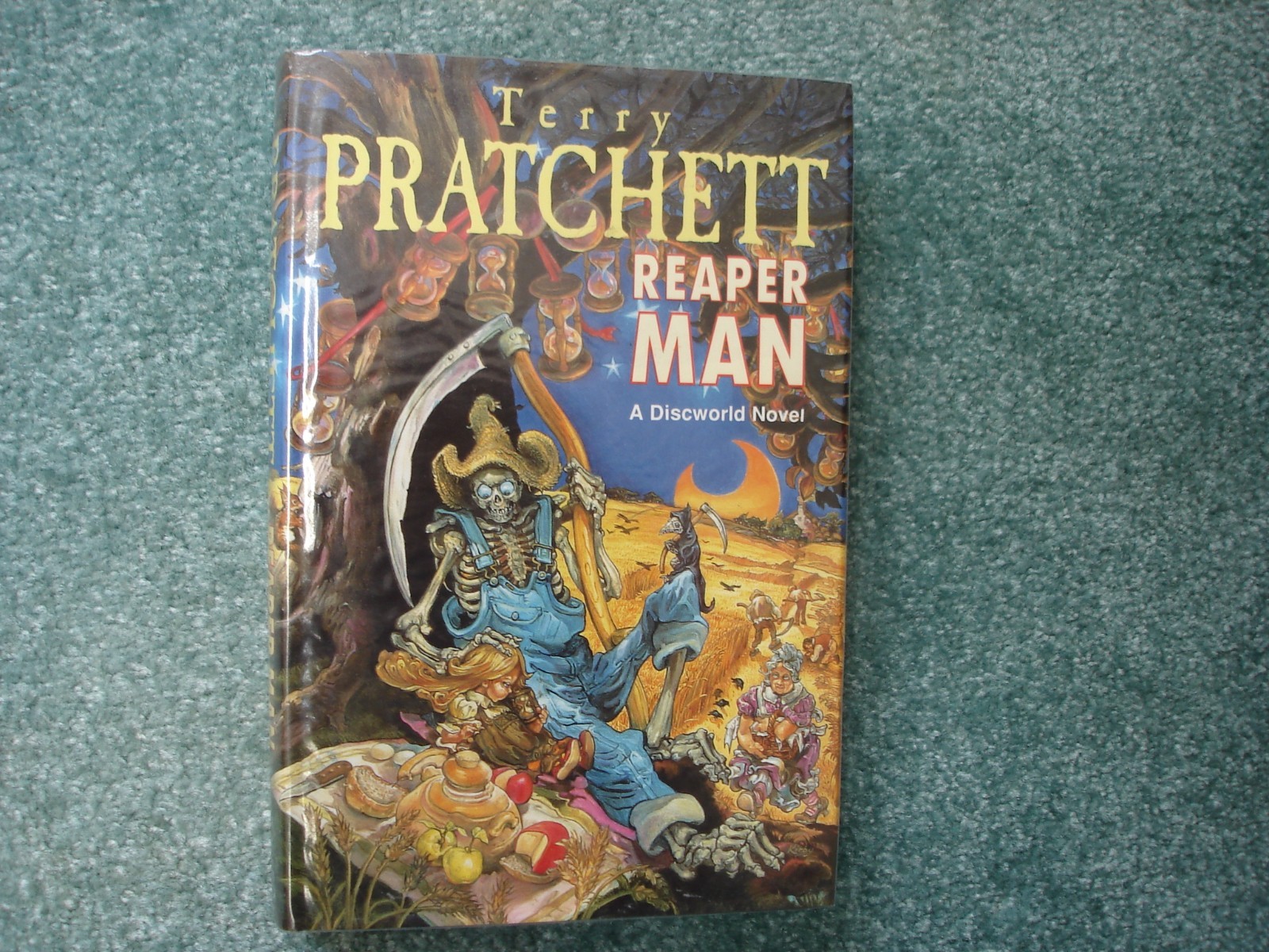Reaper Man Terry Pratchett first edition HC 1991 Review Copy with slip Mylar