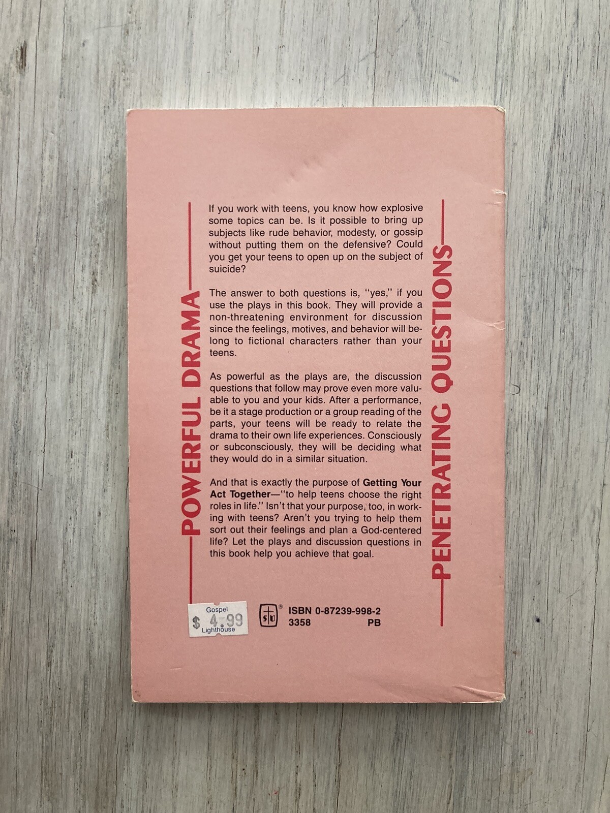 Vintage Book of Christian Morality Plays for Teenagers Young Adults Jesus Ethics