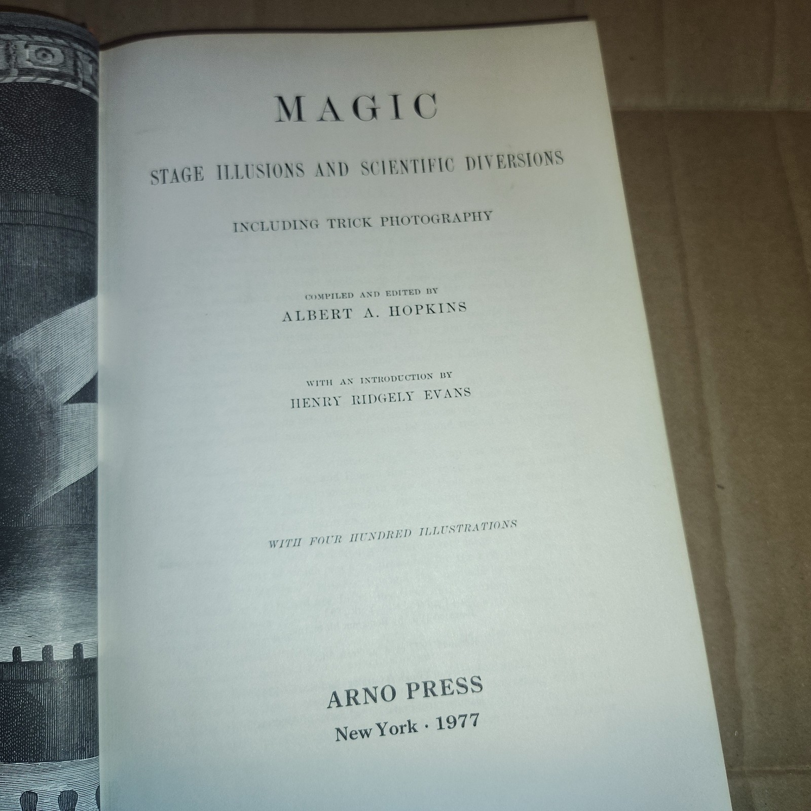 MAGIC: Scientific Diversions & Stage Illusions, Albert A. Hopkins, 1977 HC/DJ