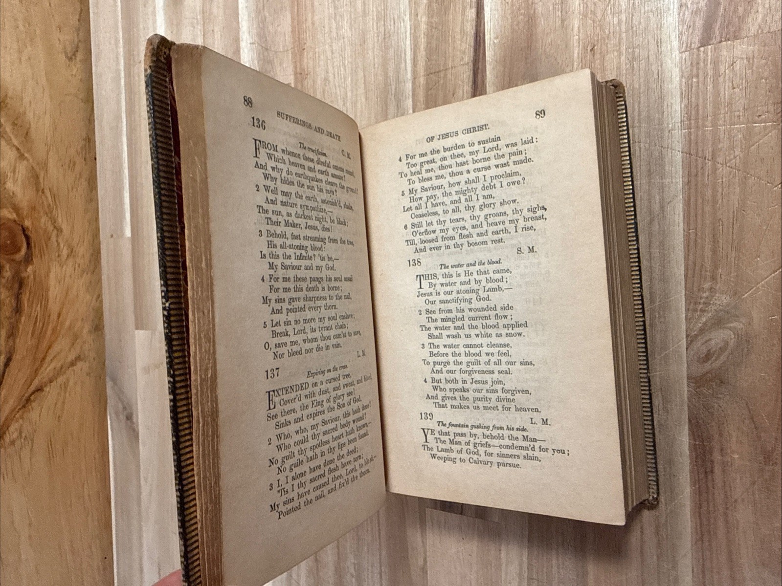 1870 HYMNS leather METHODIST cincinnati HITCHCOCK & WALDEN antique OLD