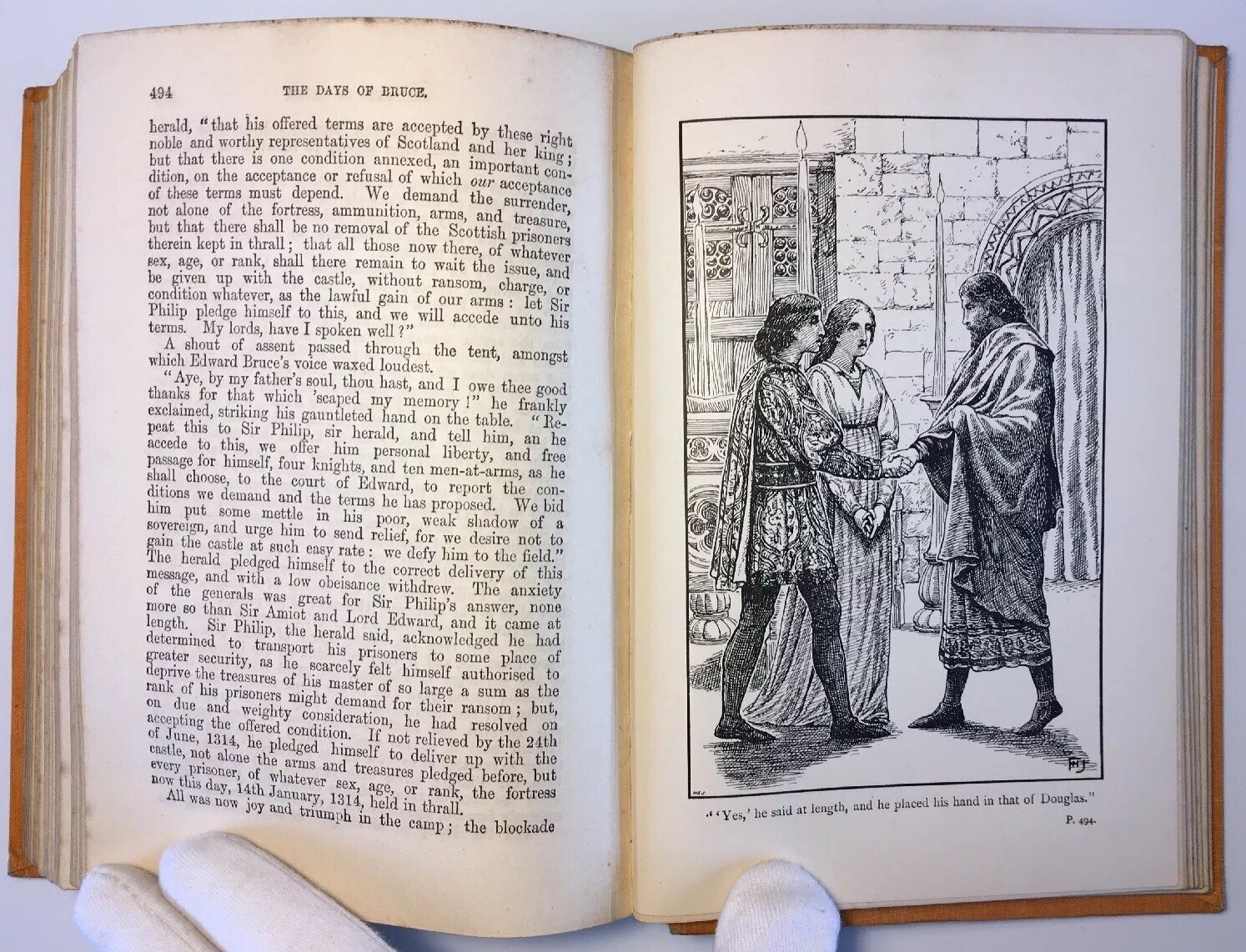 The Days Of Bruce, A Story From Scottish History, Grace Aguilar, Illustrated