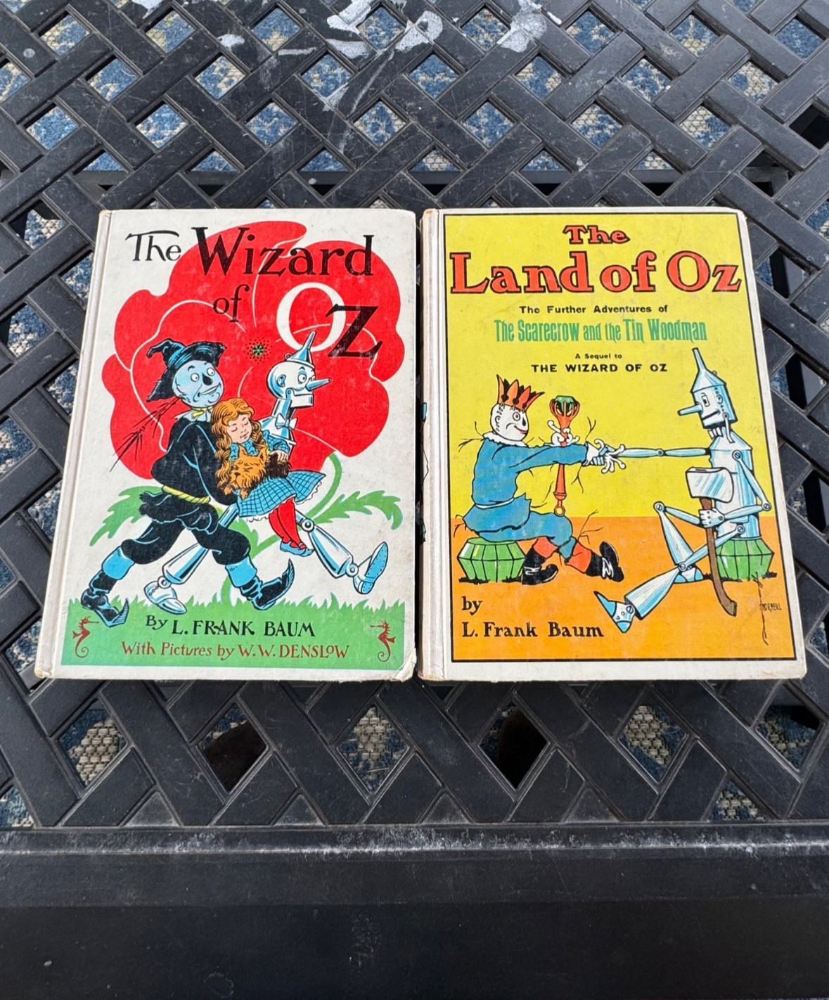 2 Vintage the Wizard of Oz Paperback Books Frank Baum the Land Of Oz