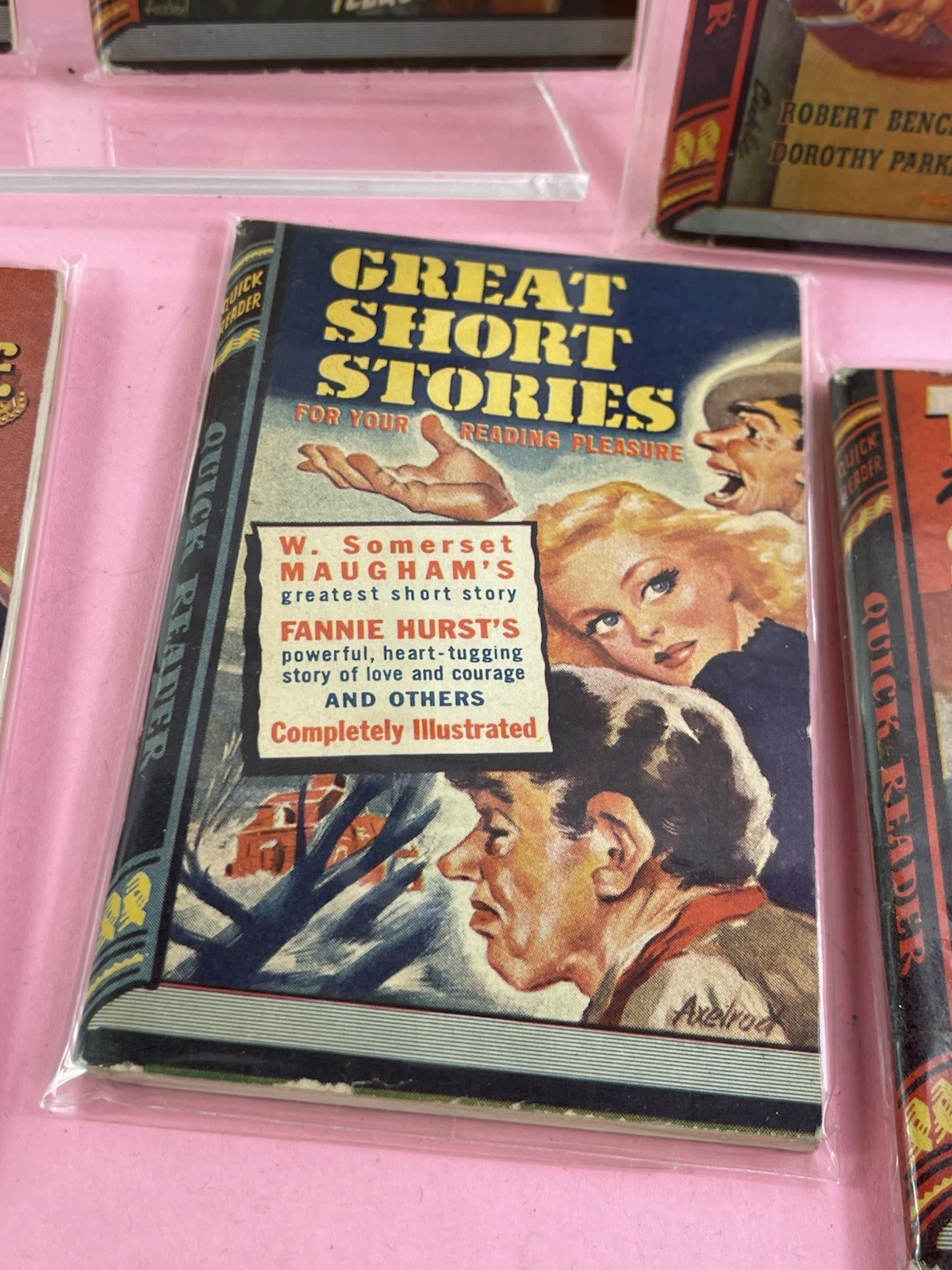 8 Book Lot „Quick Reader“ mini-books 1940’s Very Good Condition