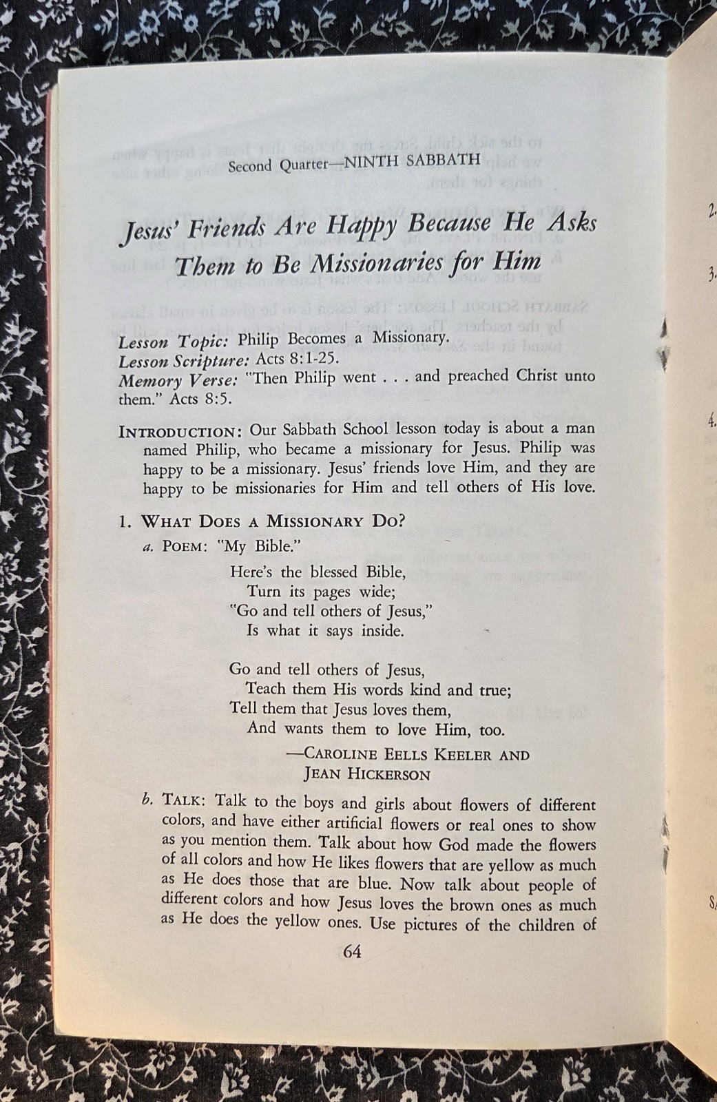 Program Helps For Kindergarden Leaders, Book Three, Review and Herald, SDA, 1961