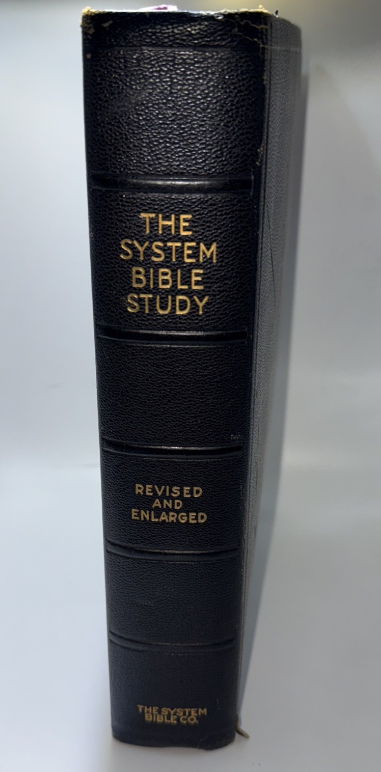 The System Bible Study 1947 Genuine Leather Revised Enlarged Edition Black