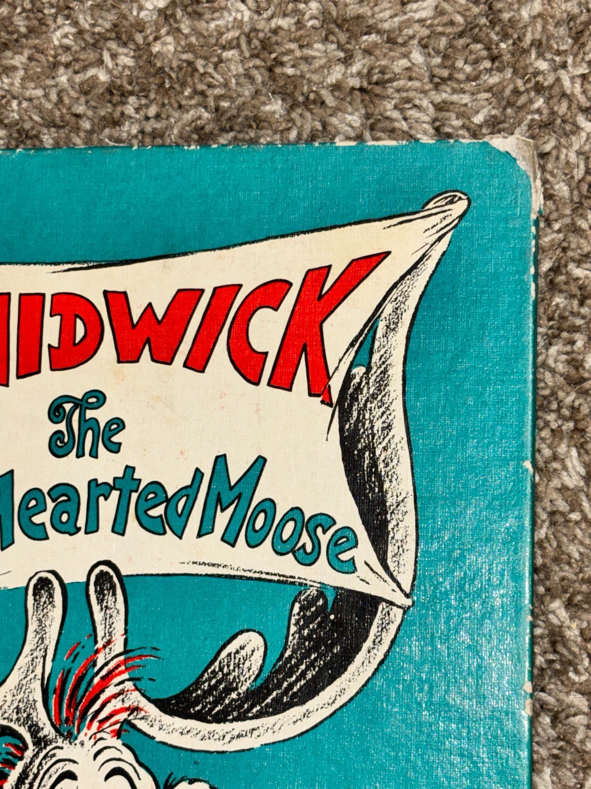 Thidwick Big Hearted Moose Dr Seuss Book Vtg 1976 Ex-Library HC Random House