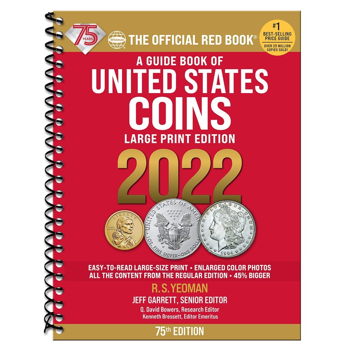 A Guide Book of United States Coins 2022 75th Edition Red Book Large Print