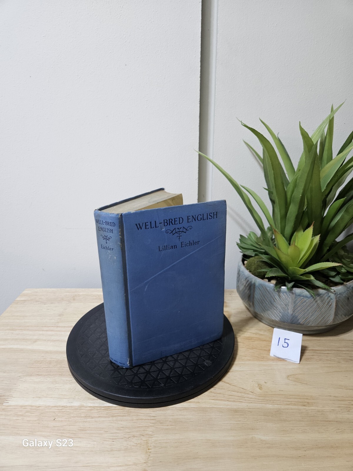 Well Bred English By Lillian Eichler Sun Dial Press 1939 Hardcover