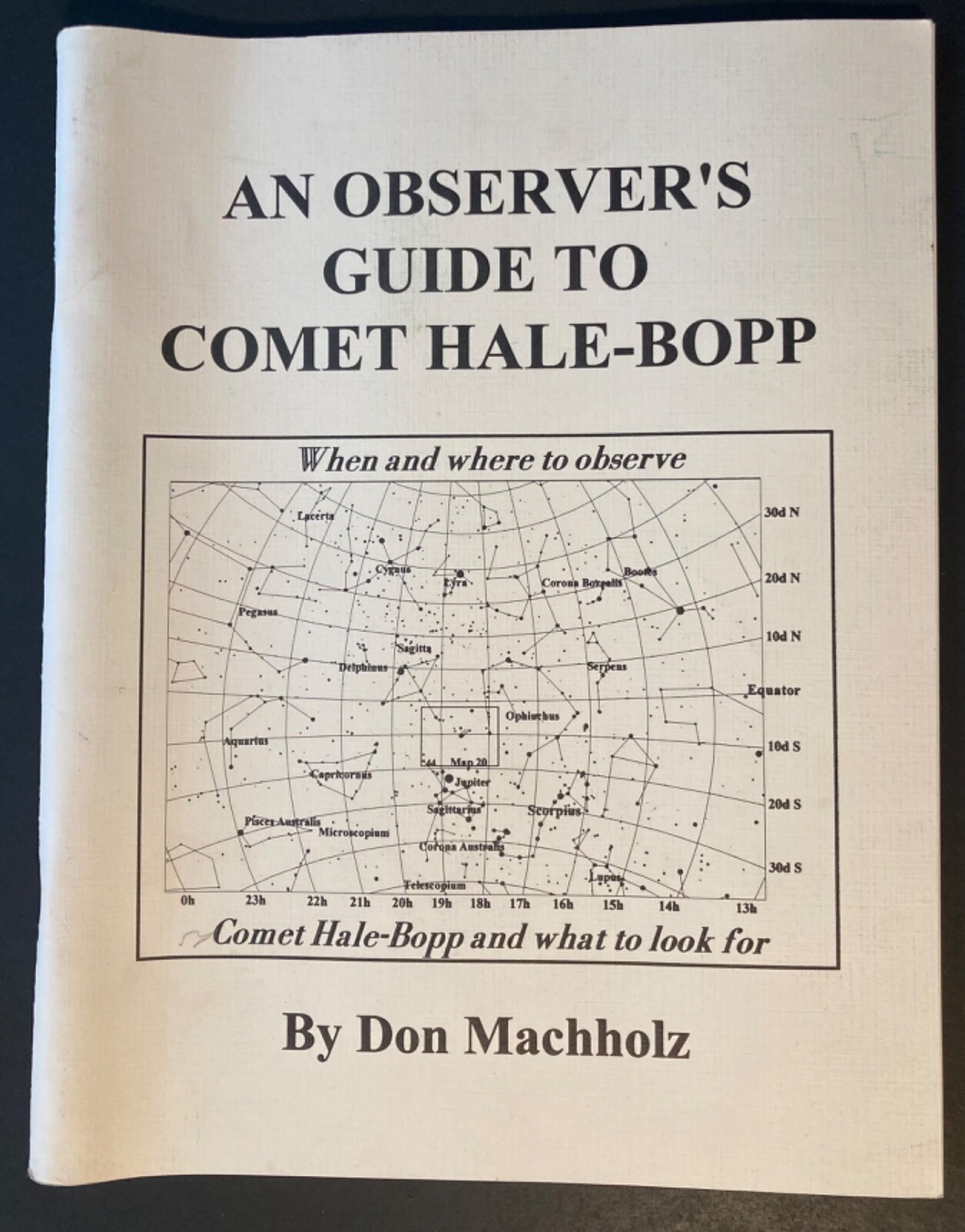 Rare! AN OBSERVER’S GUIDE TO COMET HALE-BOPP by Don Machholz 1996 First Edition