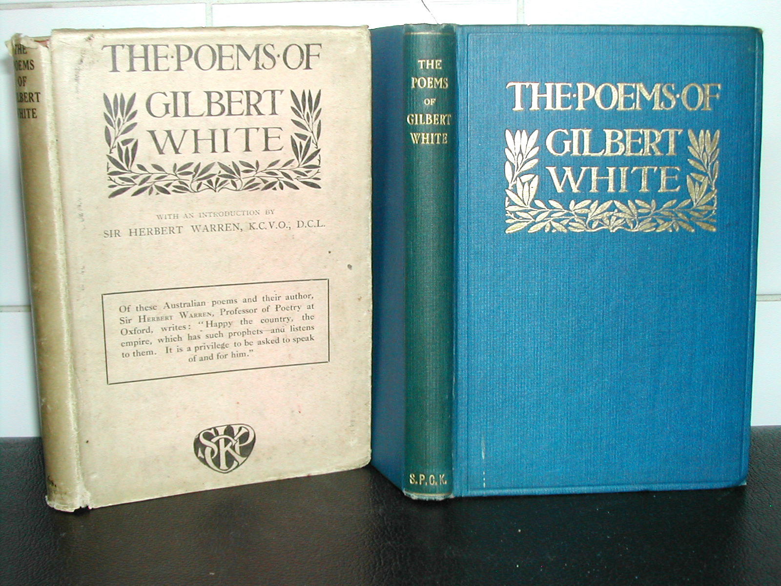 The POEMS of GILBERT WHITE 1919 Hardback NATURE Man GOD Australia FIRST 1st Ed