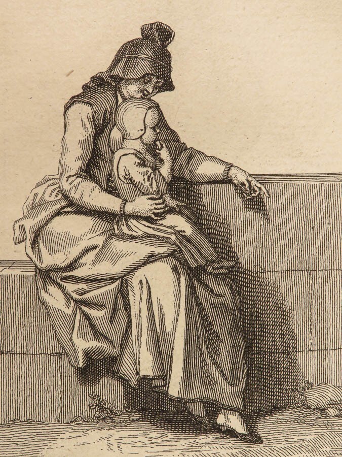 1720 PICART Fashion Engravings Swedish Dresses Holland Costumes Clothing RARE