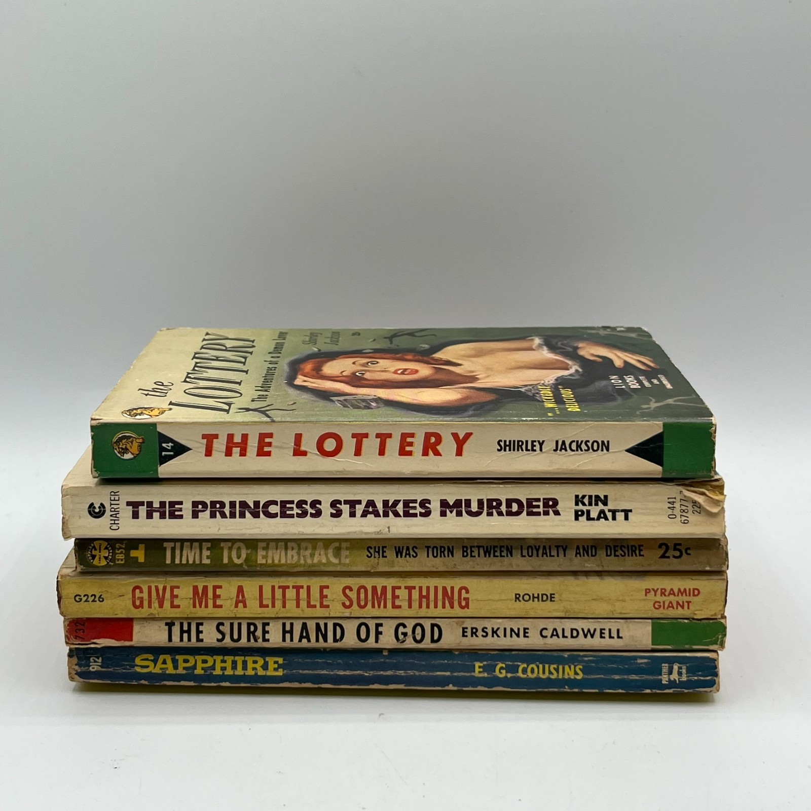 Vintage Paperback Lot 6 PBO Pulp GGA Sleaze Noir Shirley Jackson Avati Signet