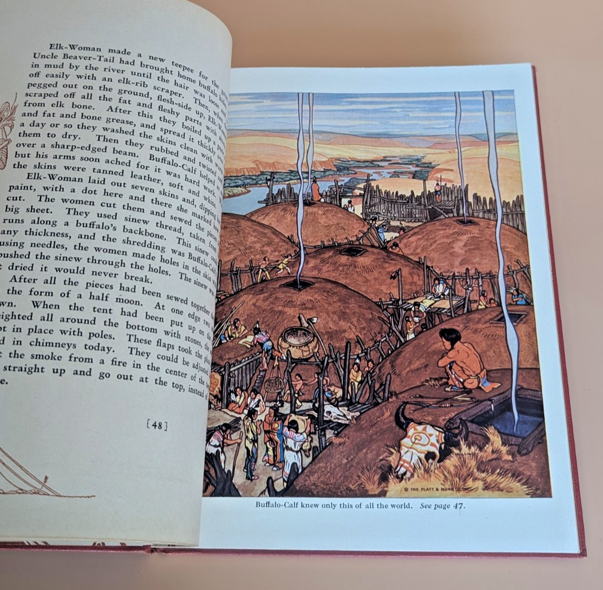 1935 The Book of Indians Holling C Holling HC Illustrated Native American DJ