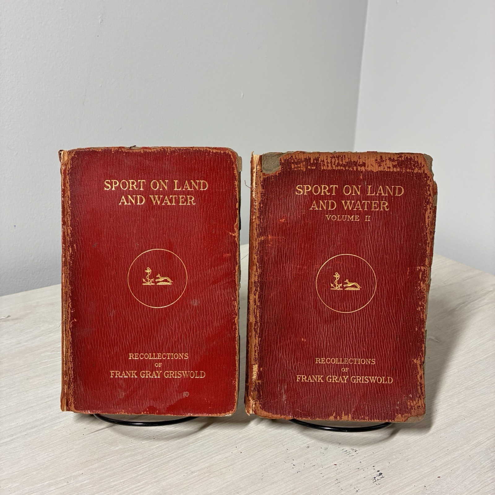 Sport On Land And Water Frank Gray Griswold HB RARE Vol 1 & 2 1913 & 1916 VTG