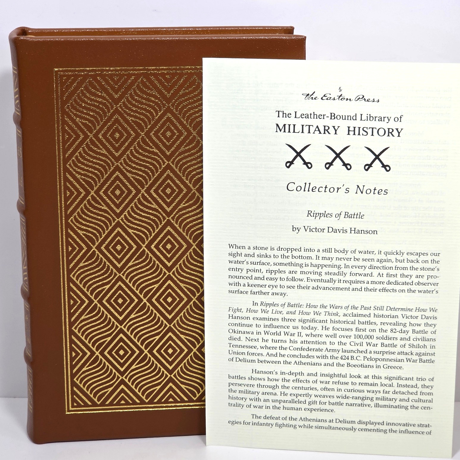 Easton Press Ripples Of Battle Hanson Leather Warfare Military History Notes