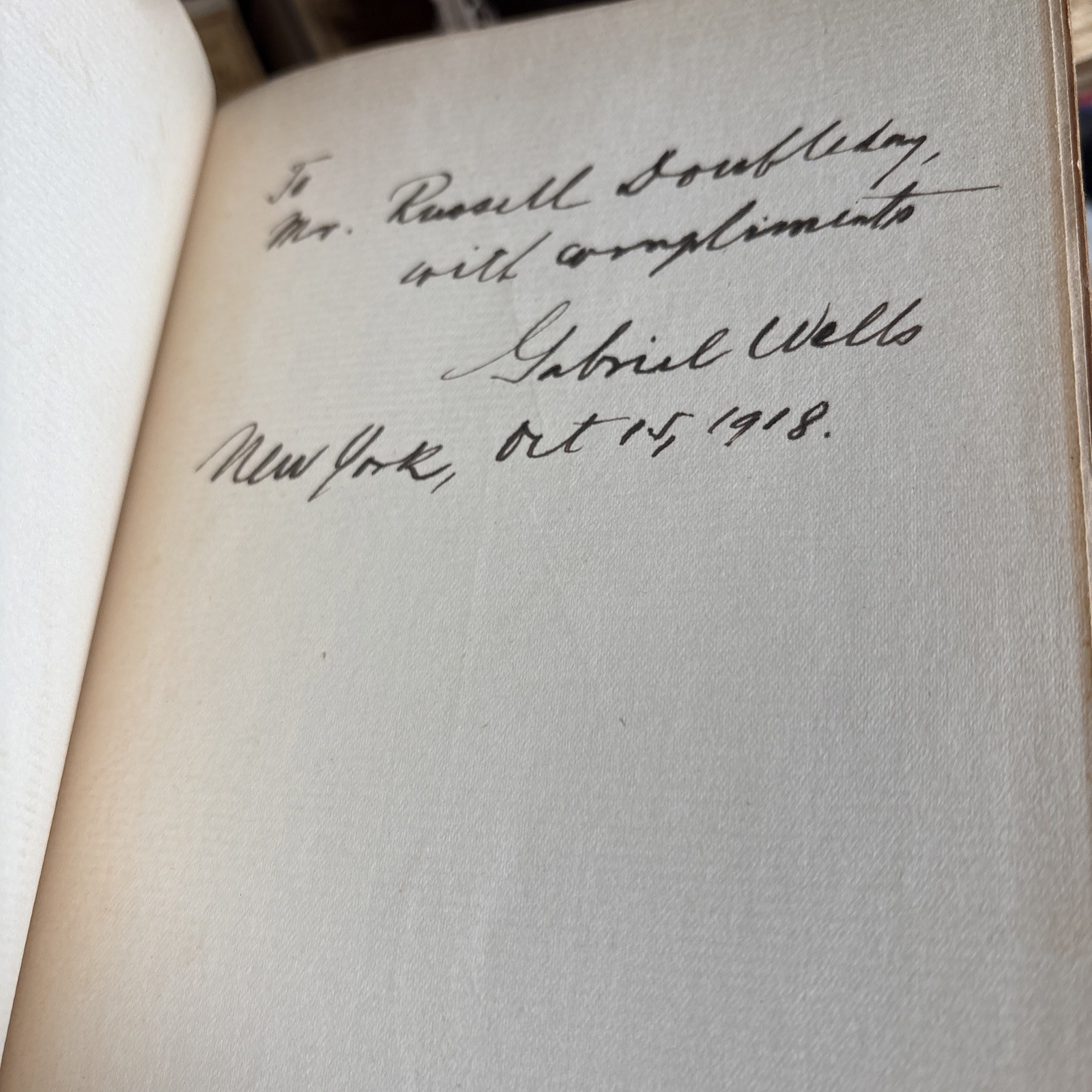 Works of Booth Tarkington Autograph Edition – To Russell Doubleday Gabriel Wells