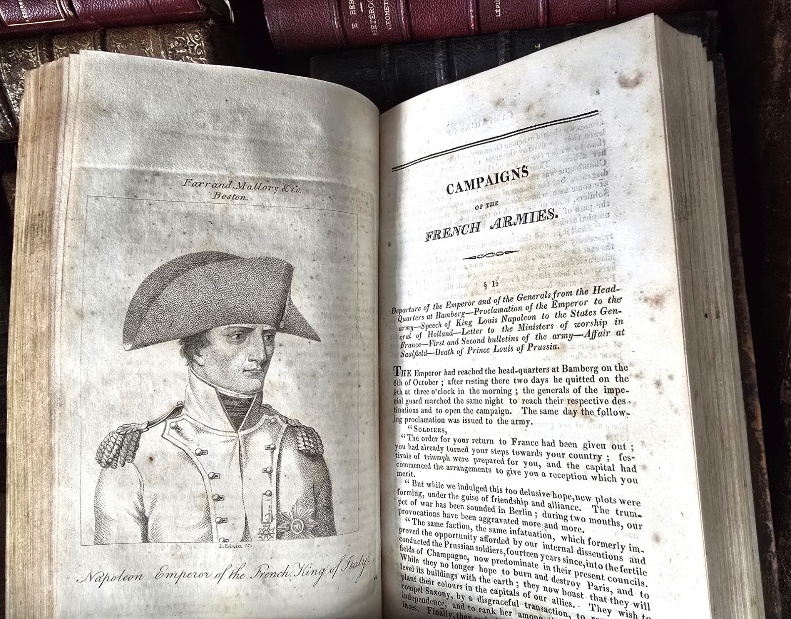 Old Book from 1808 Campaigns of the Armies of France in Prussia, Saxony & Poland