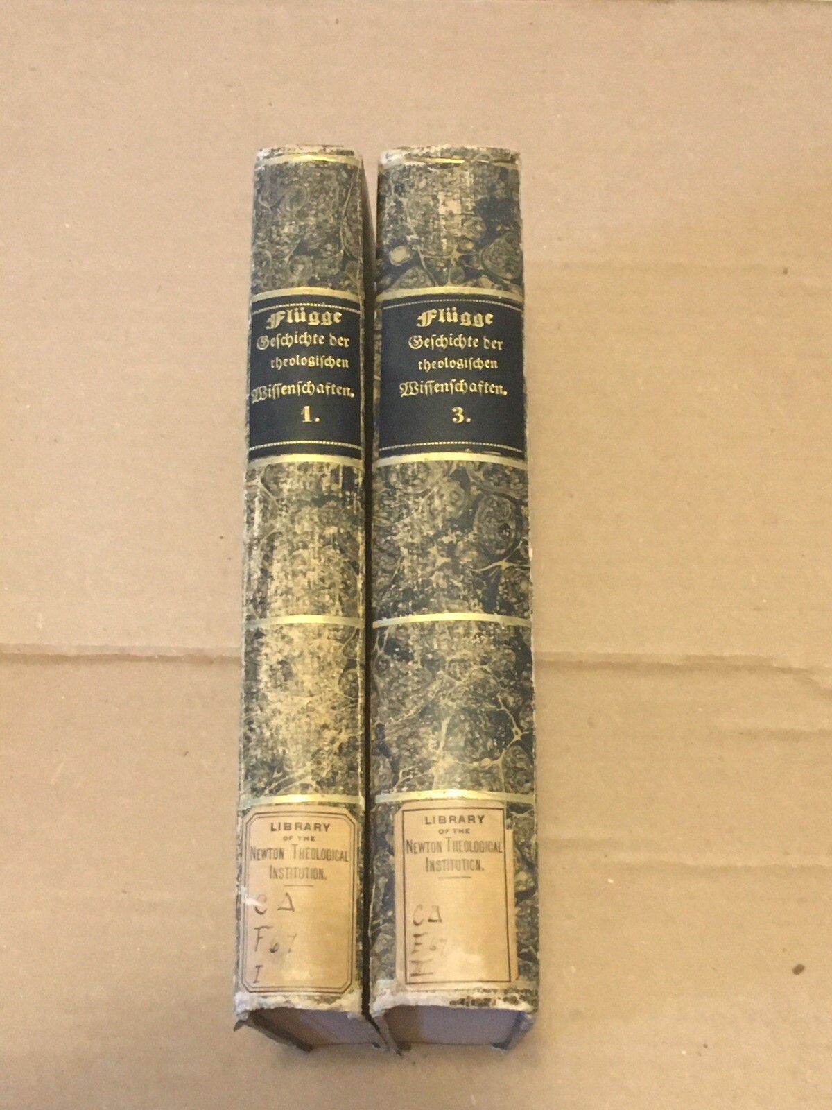 Attempt at a History of Theological Sciences Vol 1 & 3, Antique 1700s German
