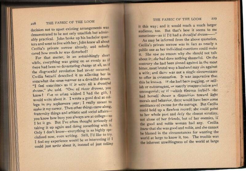 The Fabric of the Loom by Mary S Watts 1924 Antique Book