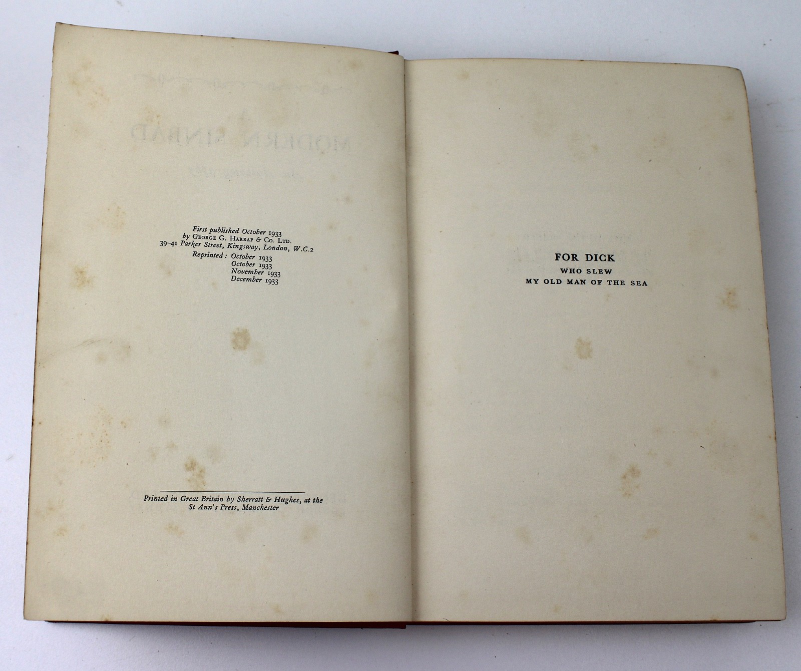 A Modern Sinbad An Autobiography 1933 Sailing Shipping Maritime History Bermuda