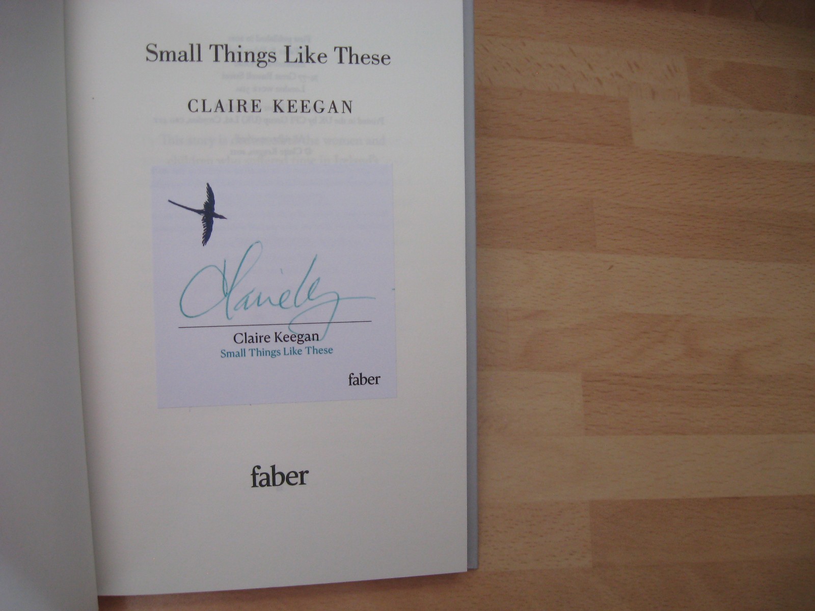 Claire Keegan signed Small Things Like These HB Booker Prize 2022 Shortlist film