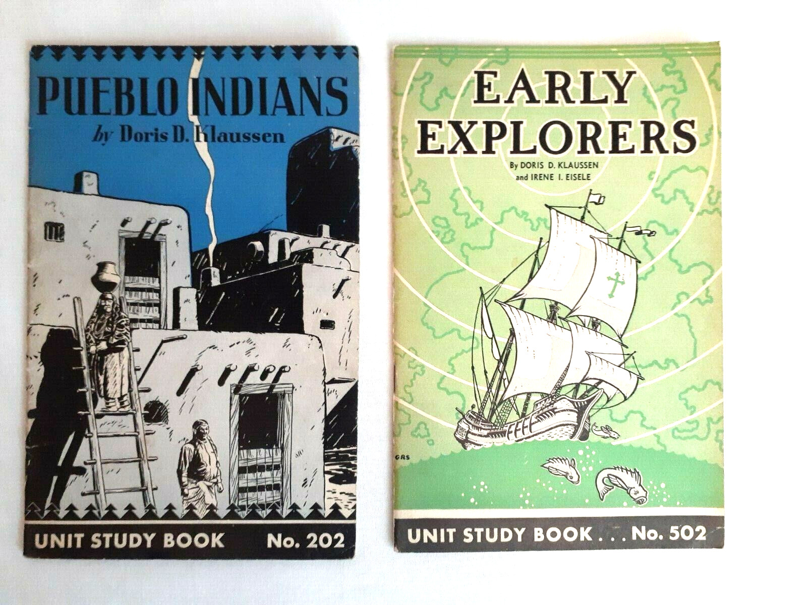 2 Unit Study Book Early Explorers Pueblo Indians Doris D. Klaussen Children’s