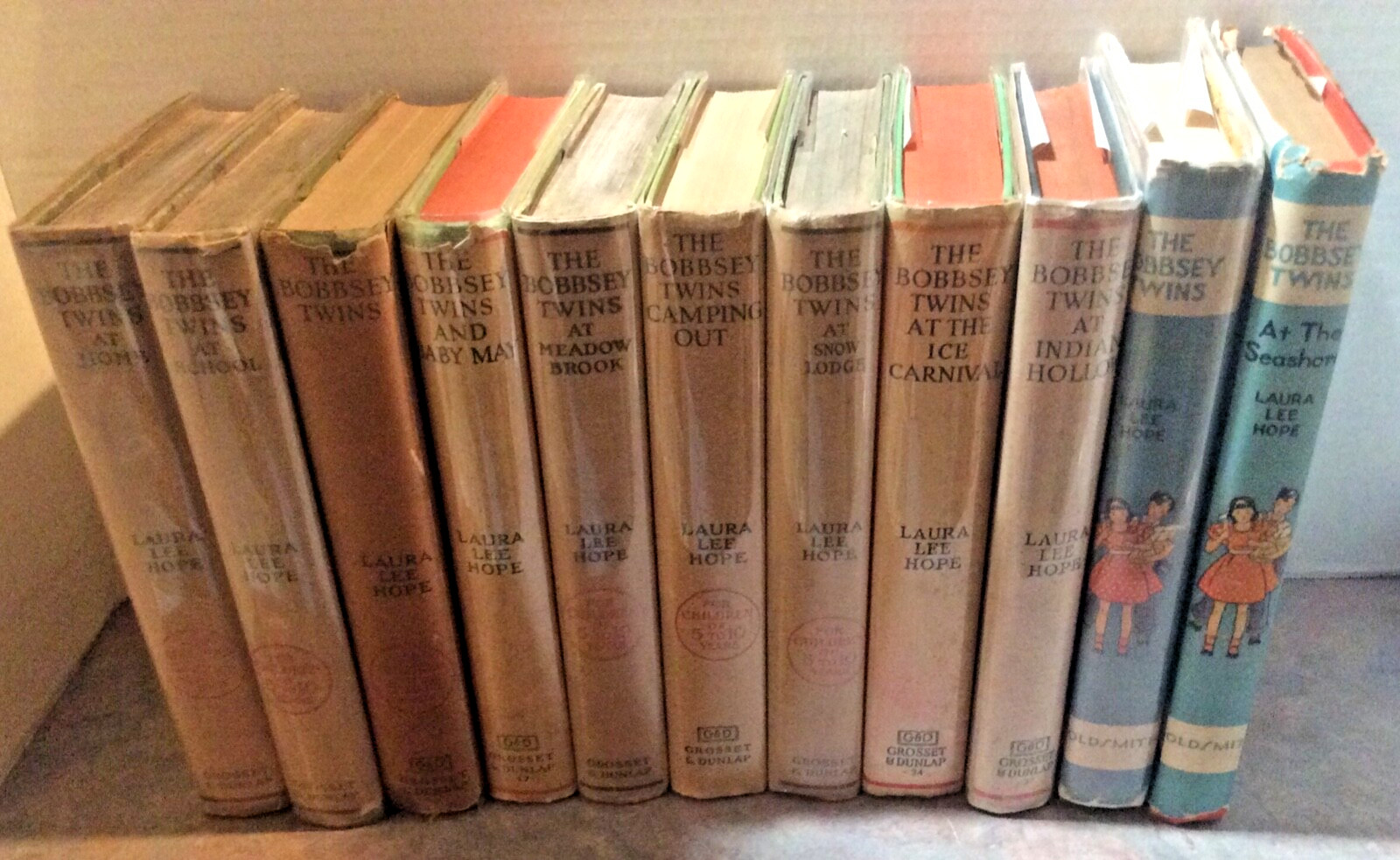 Lot of 11 Vintage Bobbsey Twins Books by Laura Lee Hope 1904-1941 w/Dust Jackets