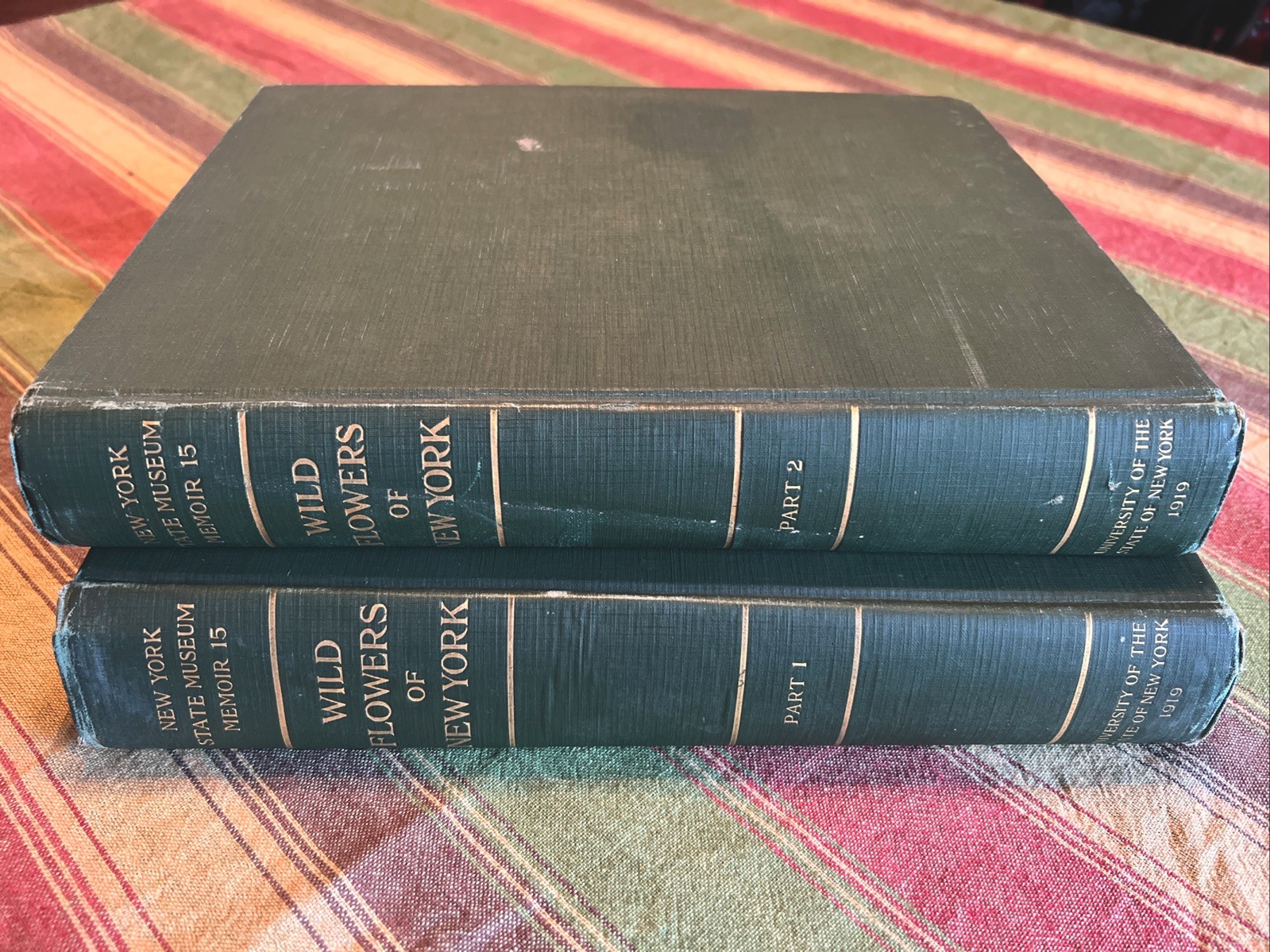 Vintage Book Set: Wild Flowers of New York in Two Parts by Homer D. House (1919)