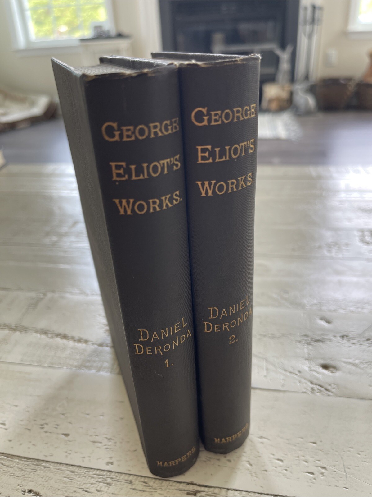 1876 Daniel Deronda by George Eliot – 2 Volumes Harper’s Library Edition HC