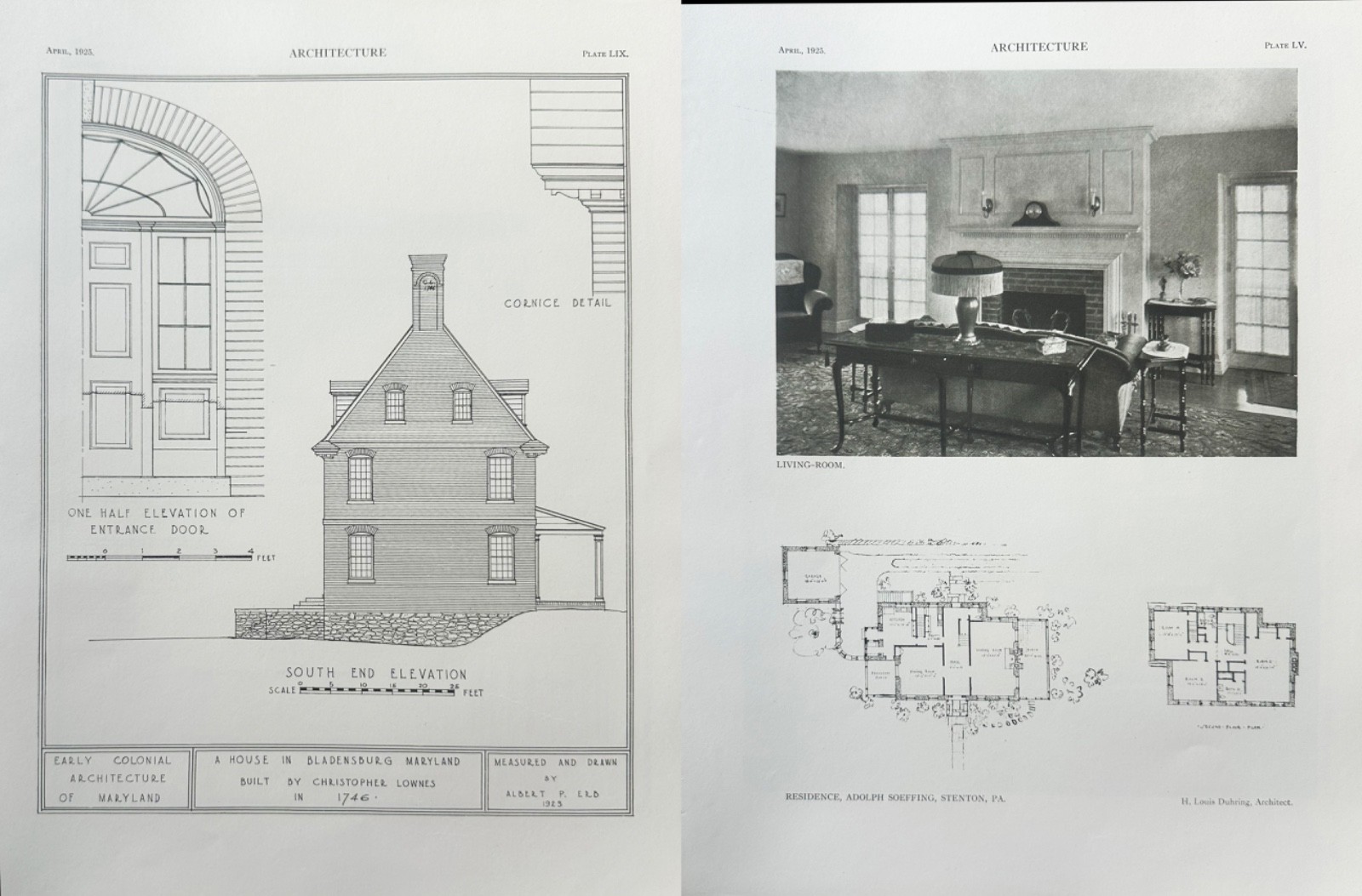 Architecture Magazine 1925 (Apr–Jun) Vol. LI Nos. 4–6 | Complete Spring Set