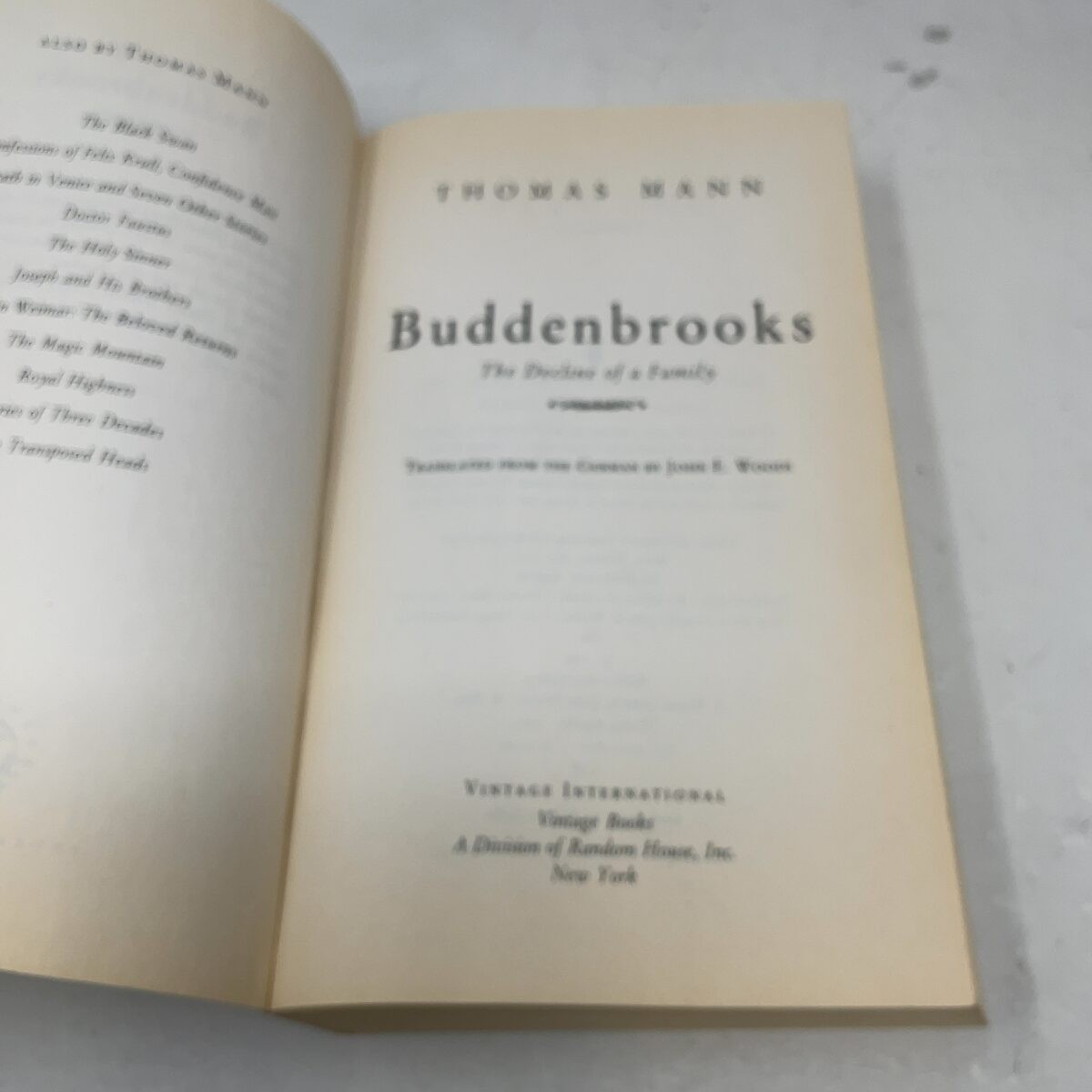 Buddenbrooks by Thomas Mann PB First Thus Like New 1994