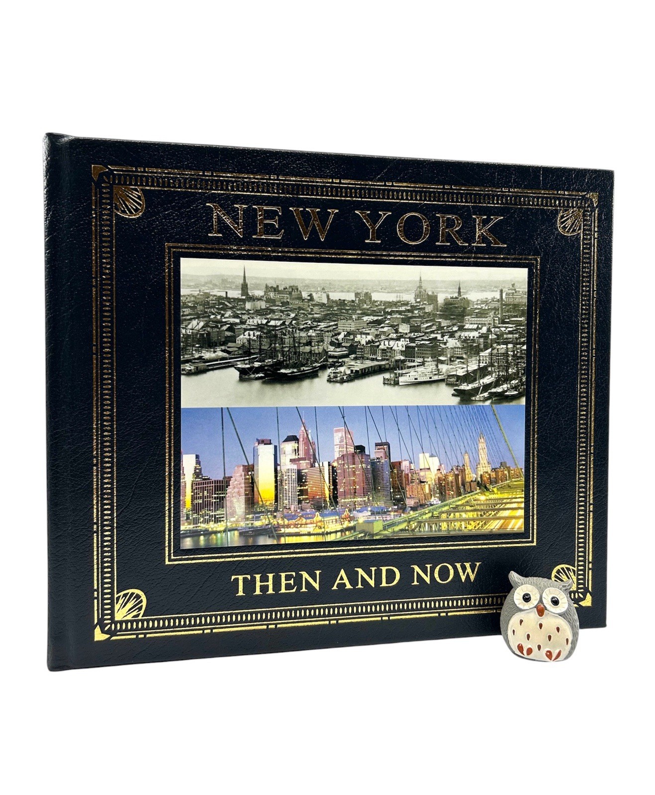 EASTON PRESS New York Then and Now Leather NY Album Folio Big Apple Marcia Reiss