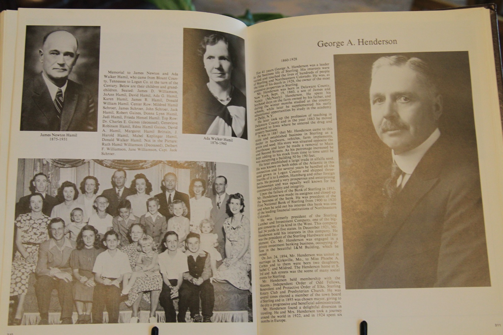 Sterling Centennial, Logan County (Colorado) Family History, hardcover, 1984