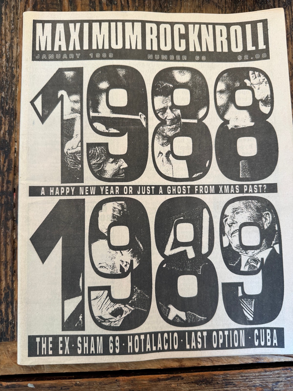 MAXIMUM ROCK N ROLL #68 1989, Punk Hardcore Zine, Sham 69, Top 15 Album Covers