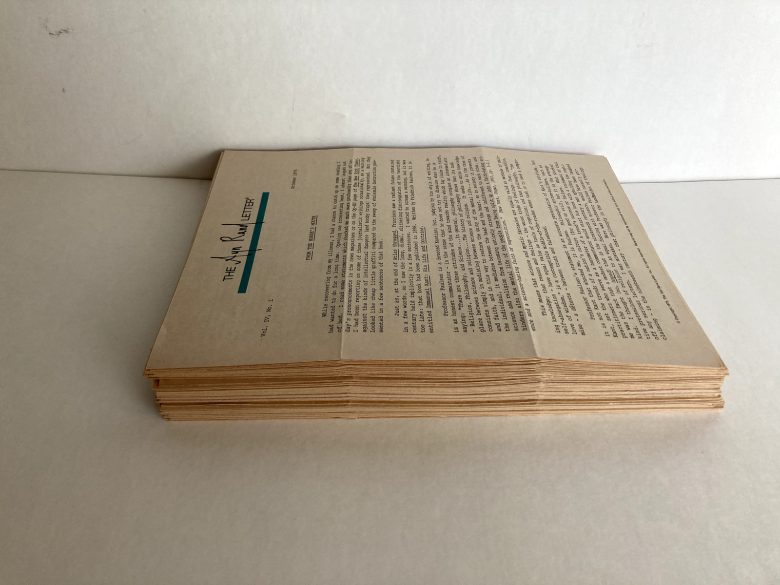 THE AYN RAND LETTER (79 newsletters) complete from 12/20/71 to 9/23/74, + 10/75