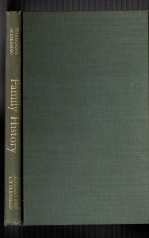 Family History : A Bibliography of Bibliographies by Theodore Besterman 1971