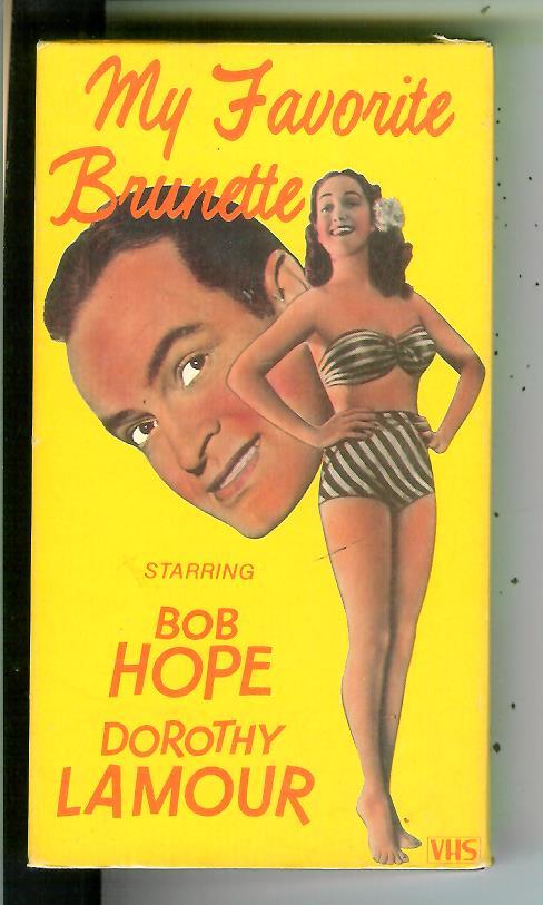 MY FAVORITE BRUNETTE, Bob Hope comedy movie on VHS video cassette tape in box