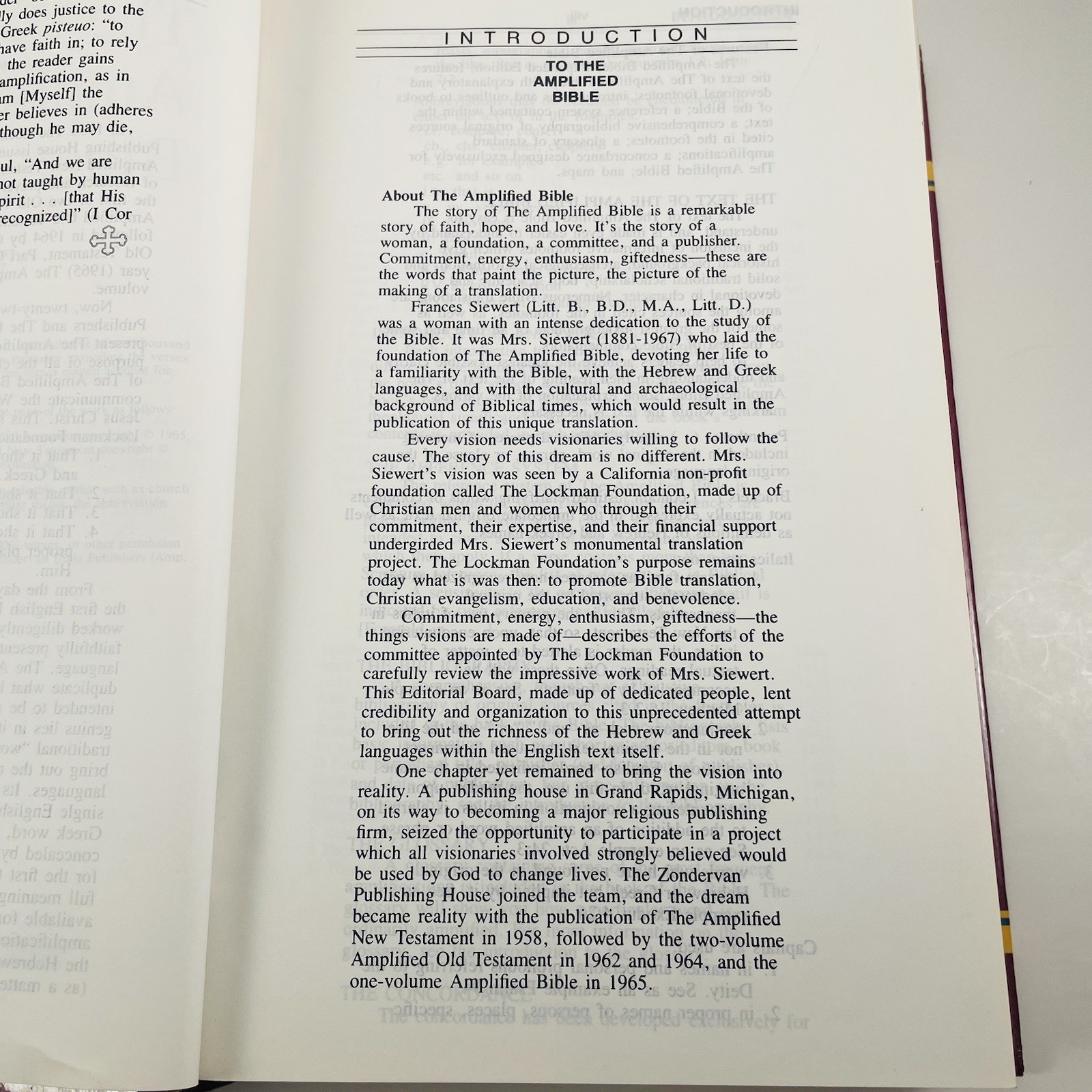 The Amplified Bible Expanded Edition Hardcover Zondervan 1987