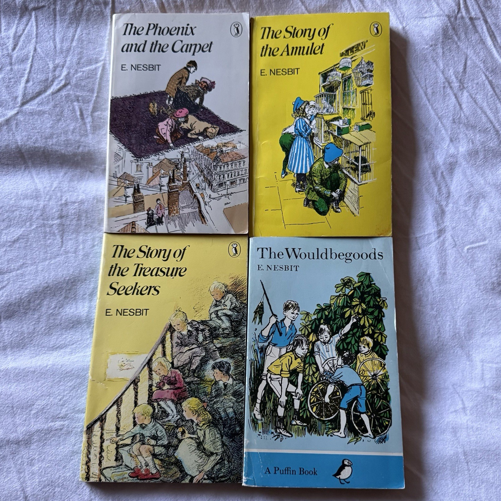 E. Nesbit 4-Book Lot 1970s Puffin Paperbacks Vintage Children’s Classics