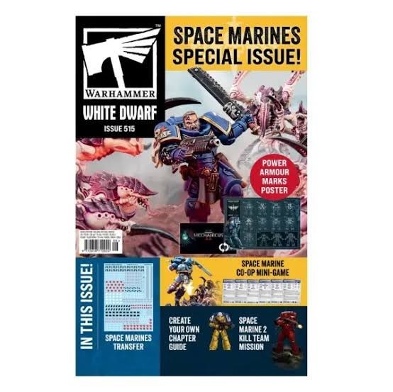 WHITE DWARF WARHAMMER MAGAZINE #515 | AUG 2025 | SPACE MARINES SPECIAL ISSUE!