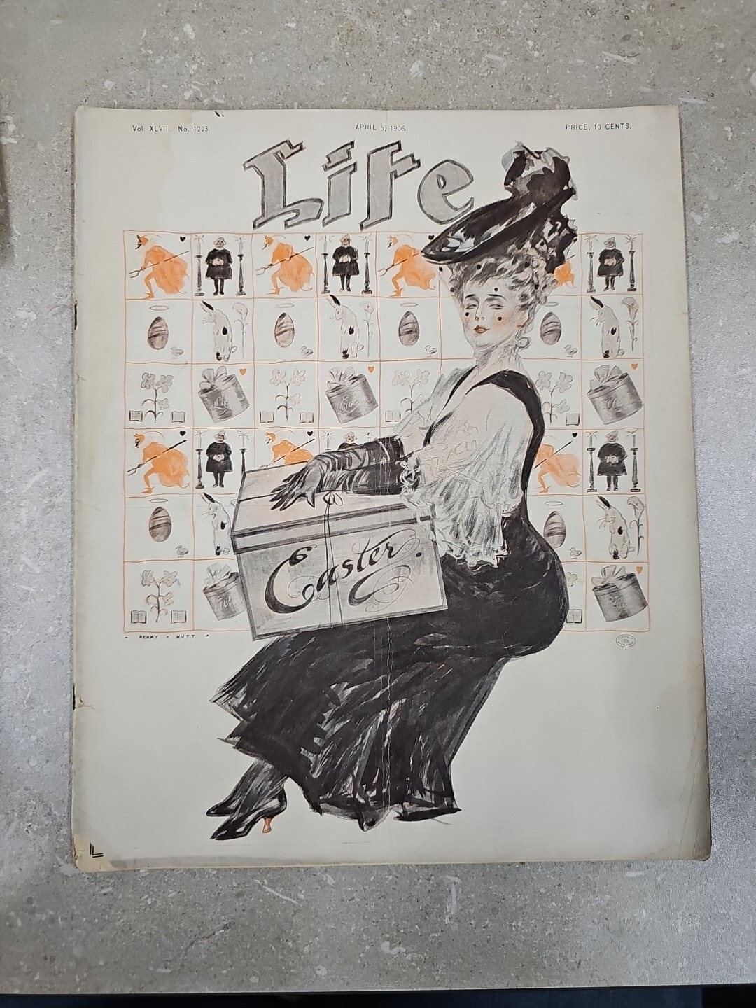Easter Shopping Beautiful Woman 1906 Henry Hutt art Life Magazine complete issue