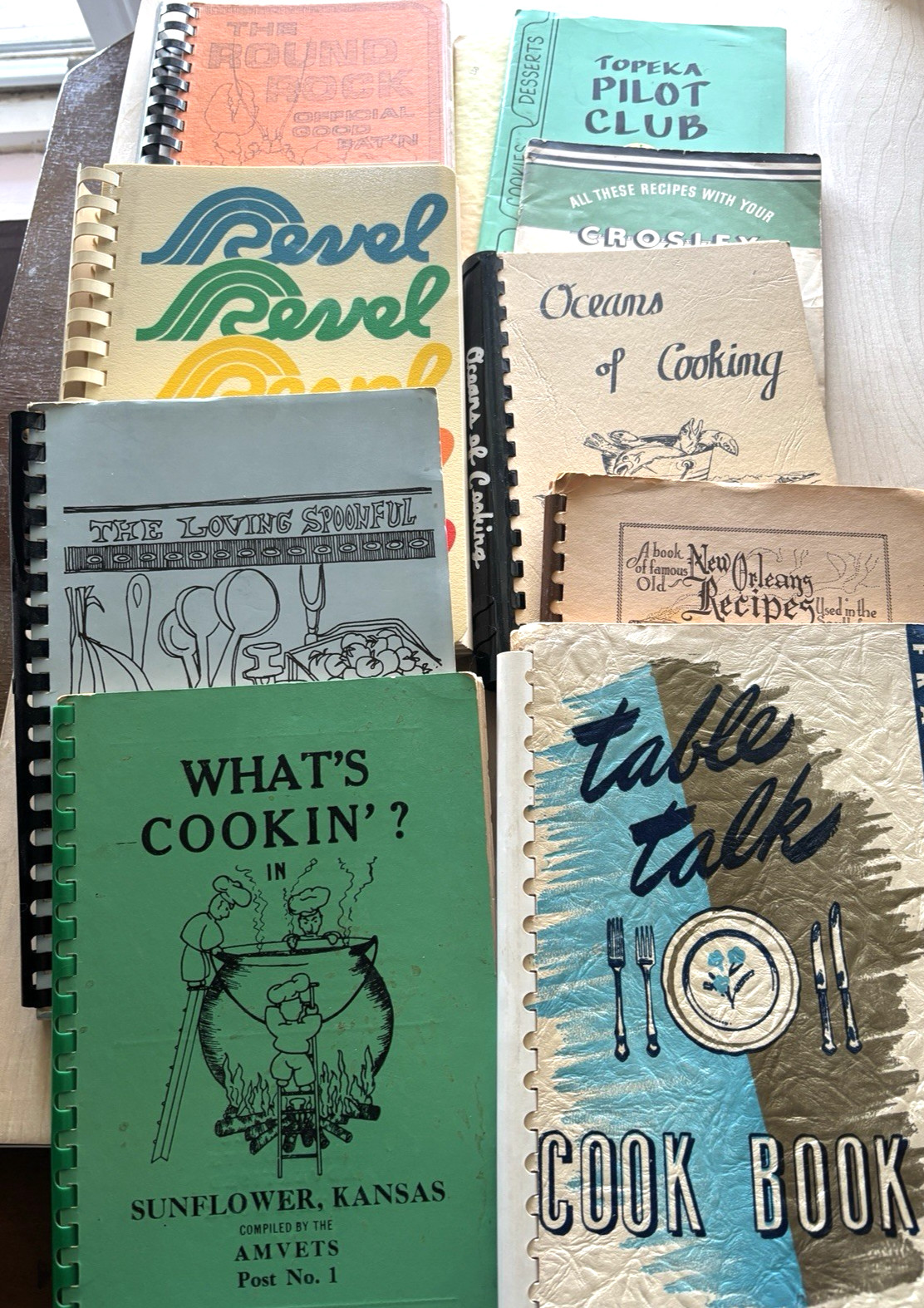 Vintage Community Cook Book Recipes LOT of 9 Spiral PB 1930s-70s