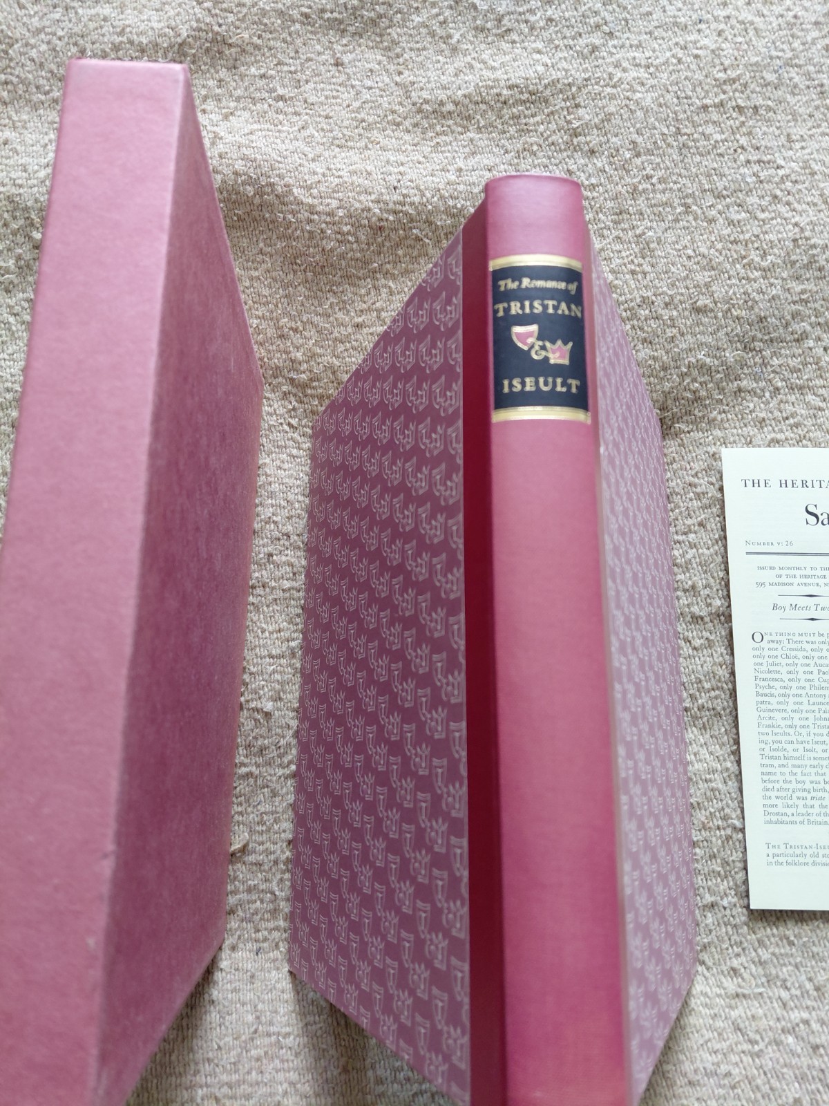 The Romance of Tristan & Iseult by Joseph Bedier – Heritage w/slipcase & notes