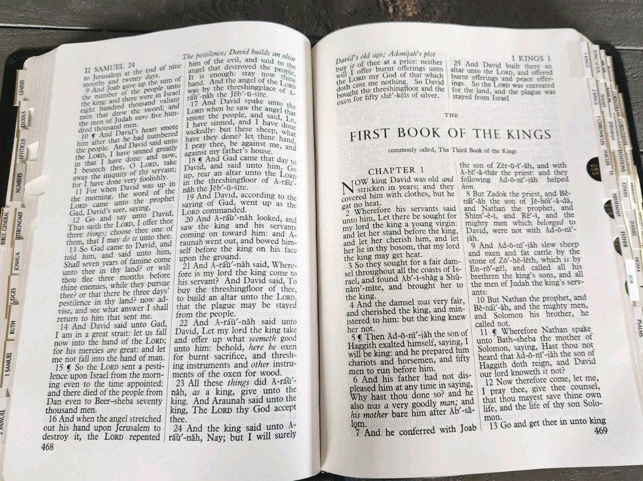 The Holy Bible King James Version Old & New Testaments Anthony Black Leather HB