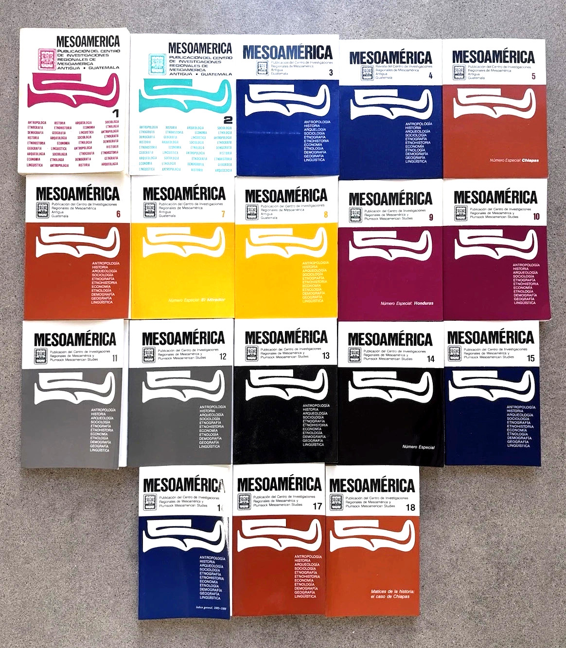 Mesoamérica Journal Nos. 1–18 (1980–1989) CIRMA/PMS Tarn Provenance (Spanish)